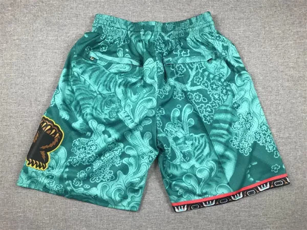 Vancouver Grizzlies Hardwood Classics Lunar New Year 2023 Turquoise Shorts Back