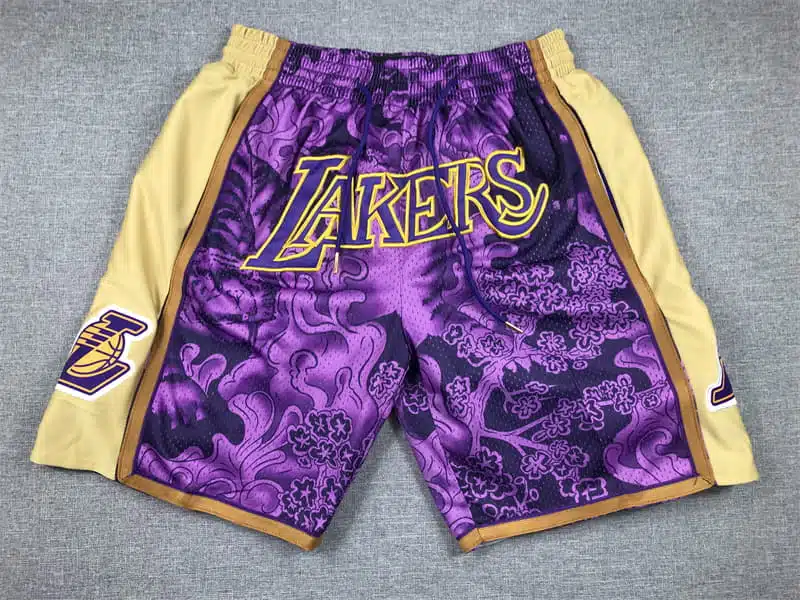 Los Angeles Lakers Purple 2023 Lunar New Year Hardwood Classics Shorts