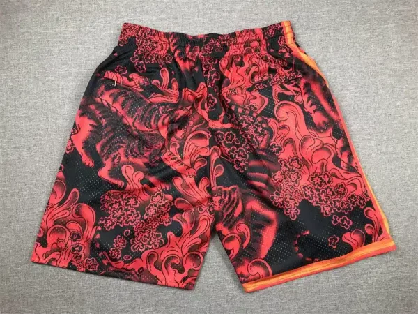 Miami Heat Hardwood Classics Lunar New Year 2023 Red Shorts back