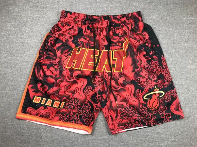 Miami Heat Hardwood Classics Lunar New Year 2023 Red Shorts