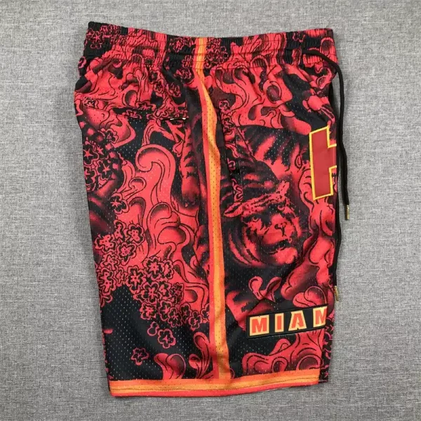 Miami Heat Hardwood Classics Lunar New Year 2023 Red Shorts side