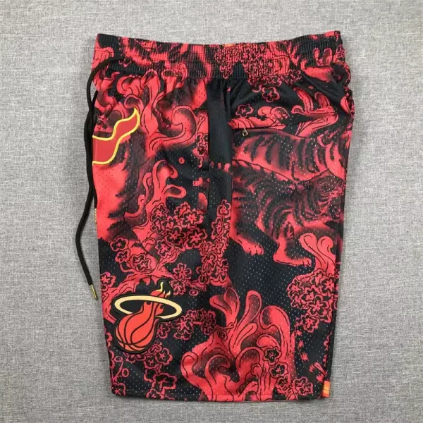 Miami Heat Hardwood Classics Lunar New Year 2023 Red Shorts side1