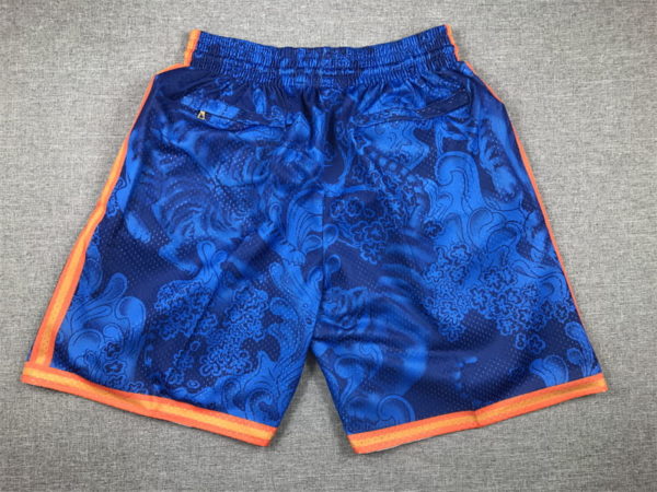 New York Knicks Royal 2023 Lunar New Year Hardwood Classics Shorts back