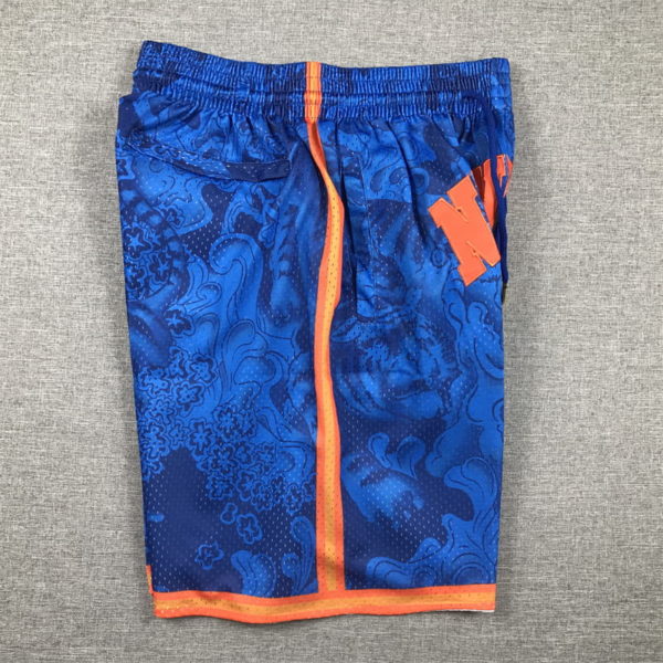 New York Knicks Royal 2023 Lunar New Year Hardwood Classics Shorts side