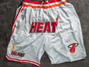 Miami Heat Classics Edition Whte Shorts