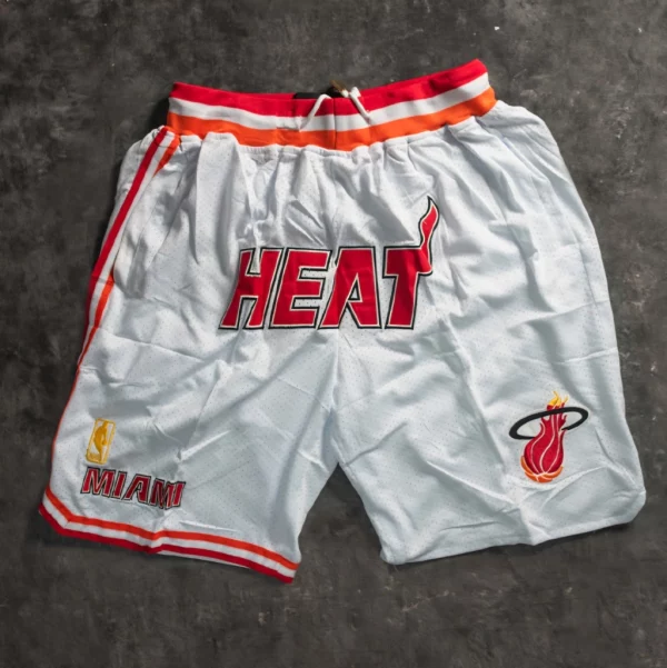 Miami Heat Classics Edition Whte Shorts