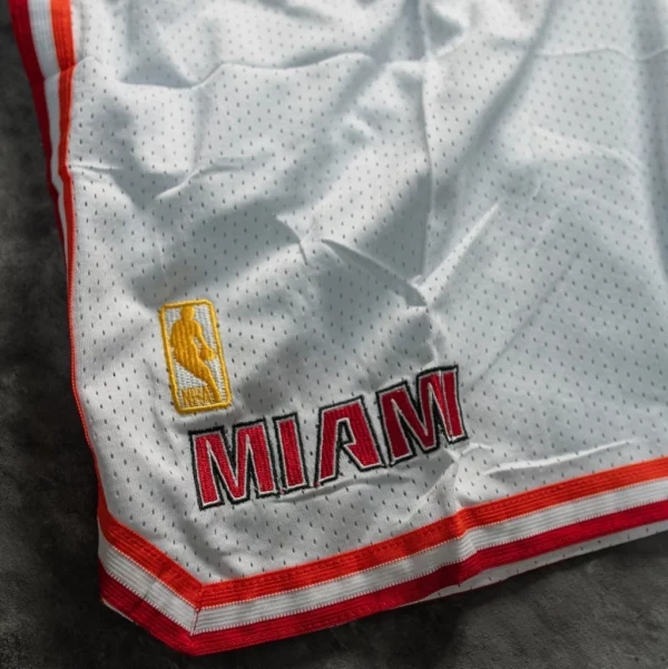 Miami Heat Classics Edition Whte Shorts logo1