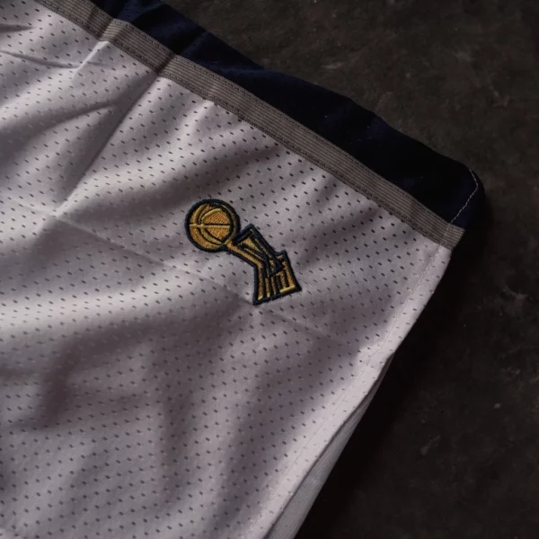 San Antonio Spurs White Shorts logo1