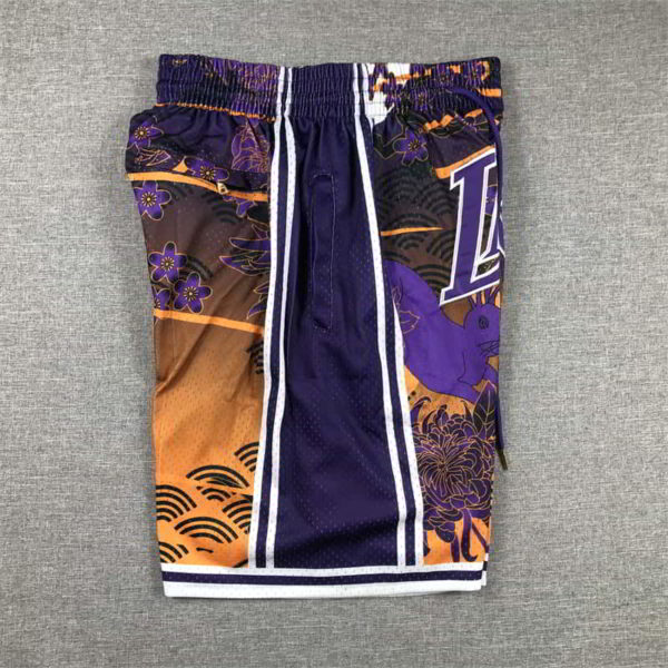 Los Angeles Lakers Shorts Year of the Rabbit Edition Yellow