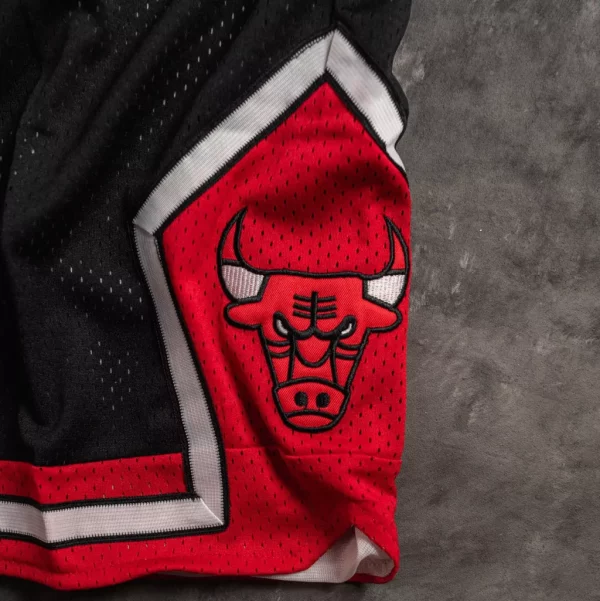 Chicago Bulls Black and Red Shorts - Retro Vintage Sports Gear logo1