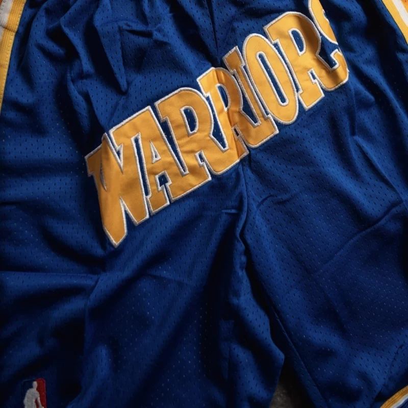 Golden State Warriors Shorts Royal logo1