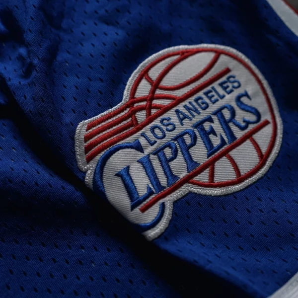 Los Angeles Clippers 1984-85 Blue Classics Basketball Shorts logo