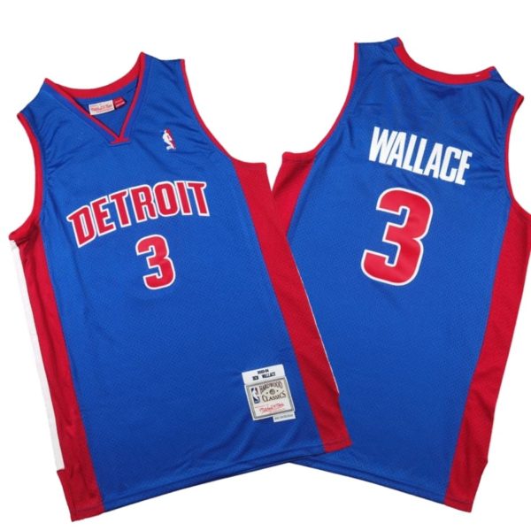 Ben Wallace Swingman Stitched Jersey Detroit Pistons 2003-04 Blue