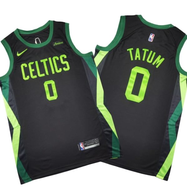 Boston Celtics City Edition Swingman Stitched Jersey 2024 – Black – Jayson Tatum