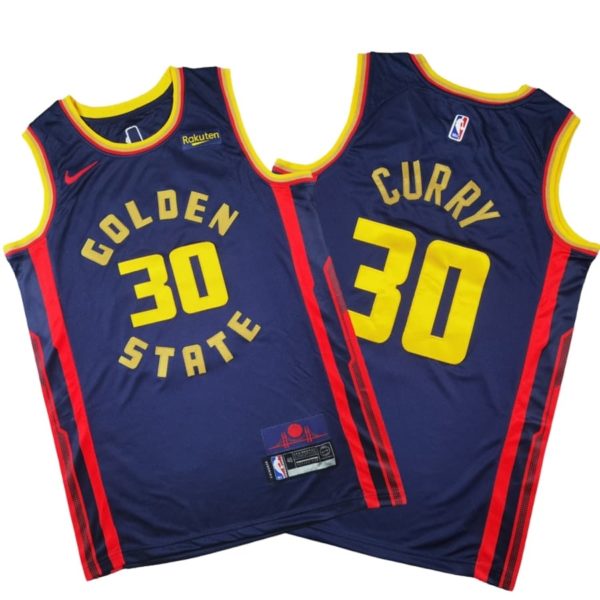 Golden State Warriors City Edition Swingman Stitched Jersey 2024 – Navy – Stephen Curry