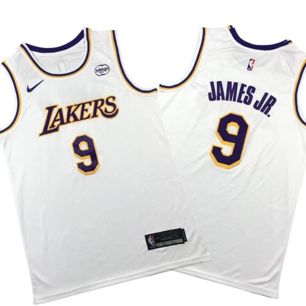 James Jr. Los Angeles Lakers Association Swingman Stitched Jersey – White