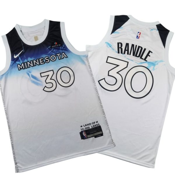 Julius Randle Minnesota Timberwolves City Edition Swingman Stitched Jersey 2024 – White