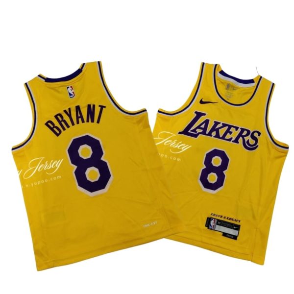 Kobe Bryant #8 Lakers Gold Jersey