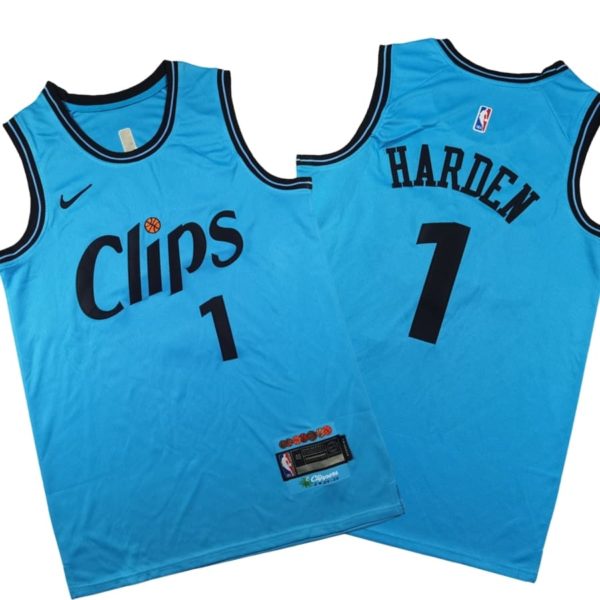 LA Clippers City Edition Swingman Stitched Jersey 2024 – Blue – James Harden – Unisex