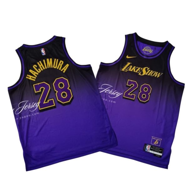 Los Angeles Lakers Nike City Edition Swingman Jersey 2024 - Purple - Rui Hachimura