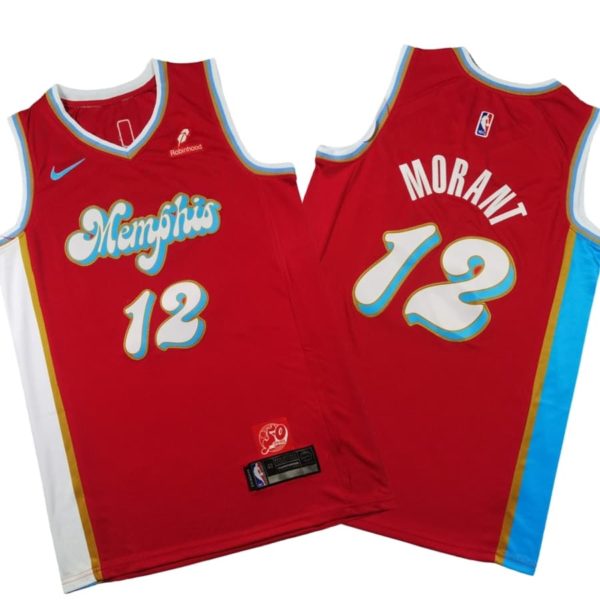 Memphis Grizzlies City Edition Swingman Stitched Jersey 2024 – Red – Ja Morant – Unisex