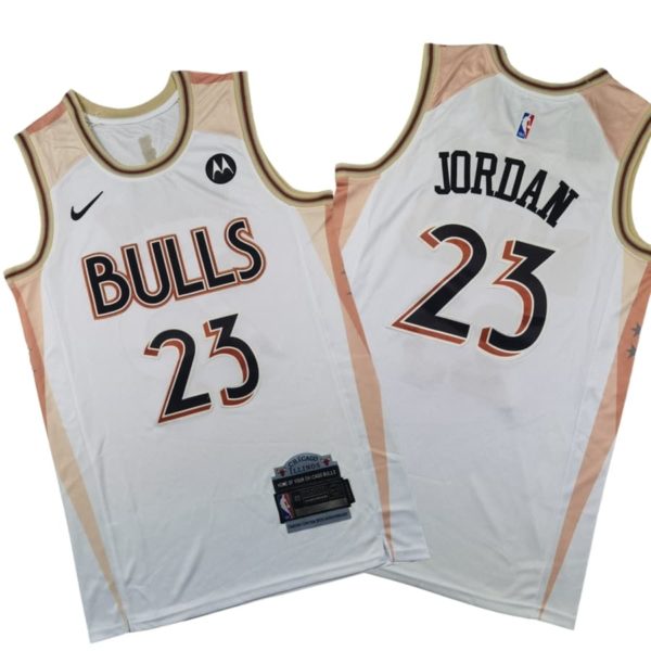 Michael Jordan Chicago Bulls City Edition Swingman Stitched Jersey 2024 – White