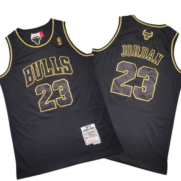 Michael Jordan Los Angeles Lakers Black Gold Swing Stitched Jersey