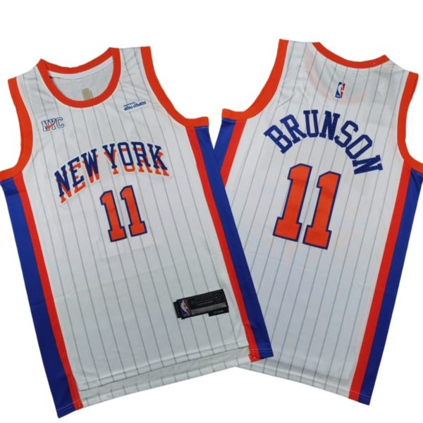 New York Knicks City Edition Swingman Stitched Jersey 2024 – White – Jalen Brunson – Unisex