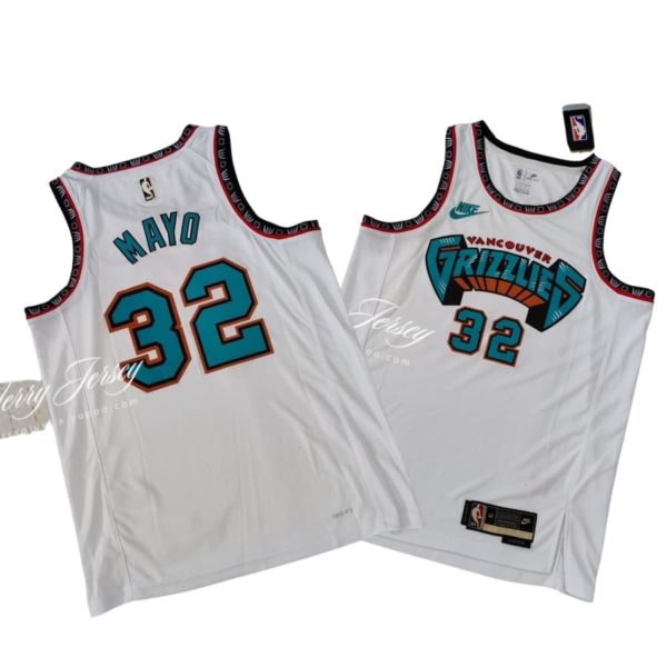 O.J. Mayo #32 Memphis Grizzlies White Classic Jersey