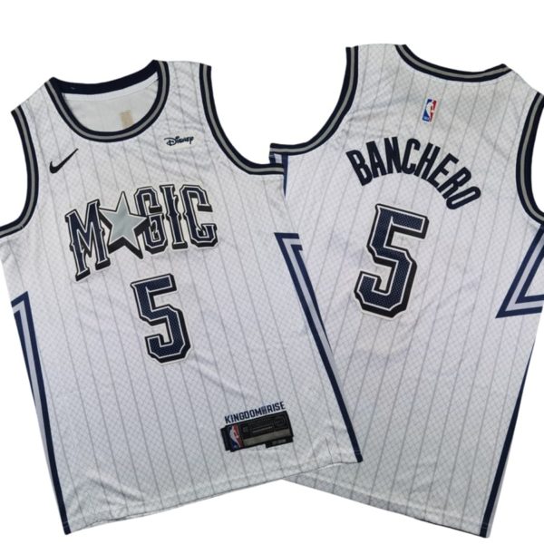 Orlando Magic City Edition Swingman Stitched Jersey 2024 – Silver – Paolo Banchero – Unisex