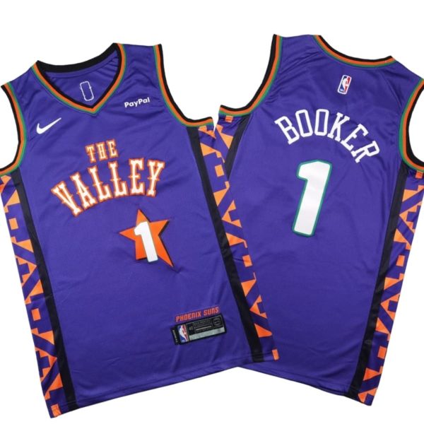 Phoenix Suns City Edition Swingman Stitched Jersey 2024 – Purple – Devin Booker – Unisex