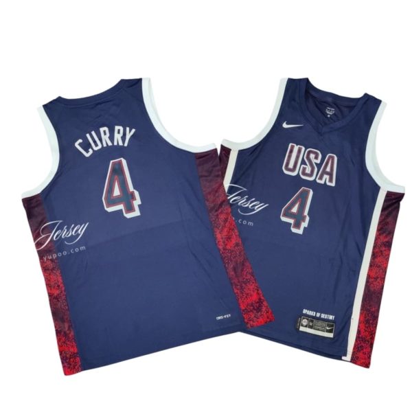 Stephen Curry Team USA Basketball Jersey 2024 Olympics Navy