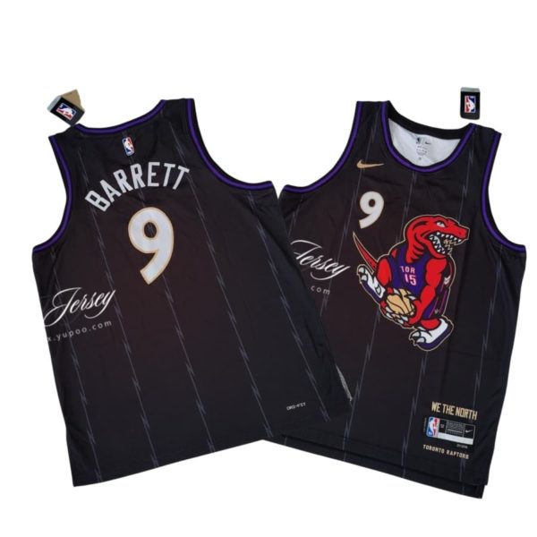 Toronto Raptors Nike City Edition Swingman Jersey 2024 - Black - RJ Barrett