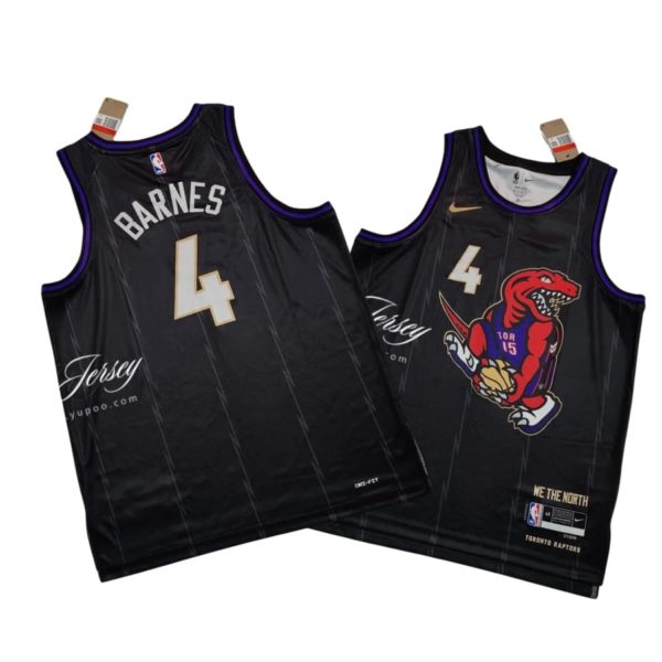 Toronto Raptors Nike City Edition Swingman Jersey 2024 - Black - Scottie Barnes