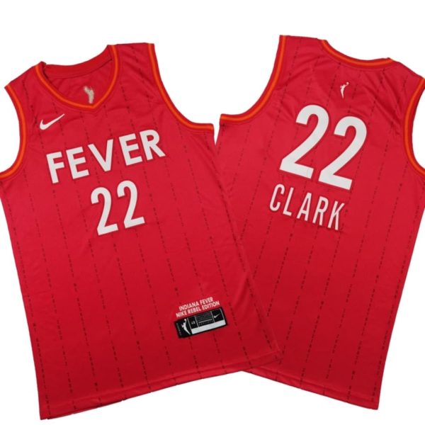 Unisex Indiana Fever Caitlin Clark Red 2024 WDraft Rebel Edition Victory Player Stitched Jersey Red