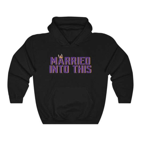 Viking Married Into This Minnesota Football Hoodie For Tailgates Gameday Sporting Events - Image 3