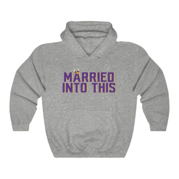 Viking Married Into This Minnesota Football Hoodie For Tailgates Gameday Sporting Events - Image 4