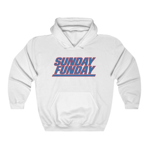 Giant Sunday Funday New York Football Hoodie For Tailgates Gameday Sporting Events and Bars