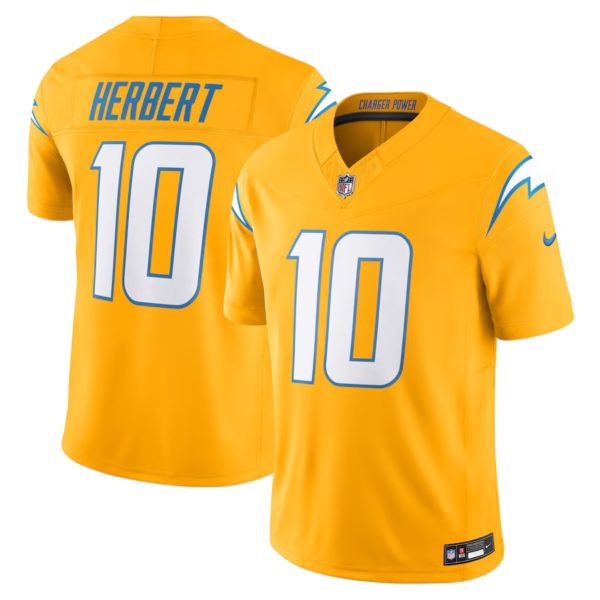 Justin Herbert 2025 Gold Alternate Charger Power Limited Jersey Stitched