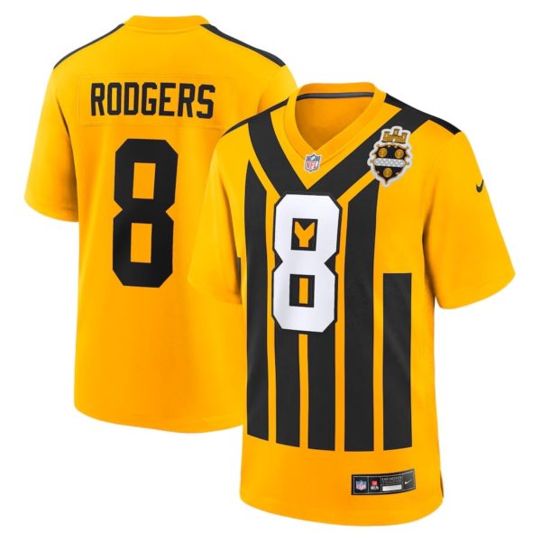 Aaron Rodgers Gold Alternate 1933 Throwback Jersey Stitched