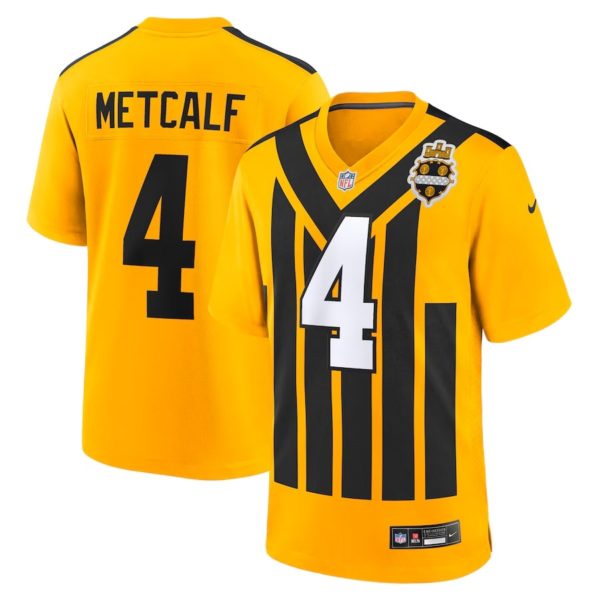 DK Metcalf Gold Alternate 1933 Throwback Jersey Stitched