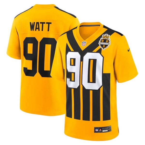 T.J. Watt Gold Alternate 1933 Throwback Jersey