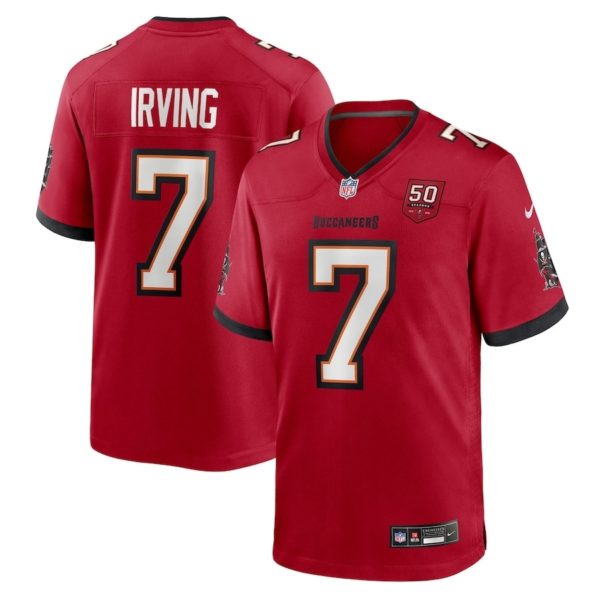 Bucky Irving 2025 Red 50th Season Team Game Jersey Stitched