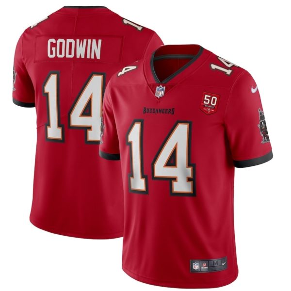 Chris Godwin Jr. 2025 Red 50th Season Game Jersey Stitched